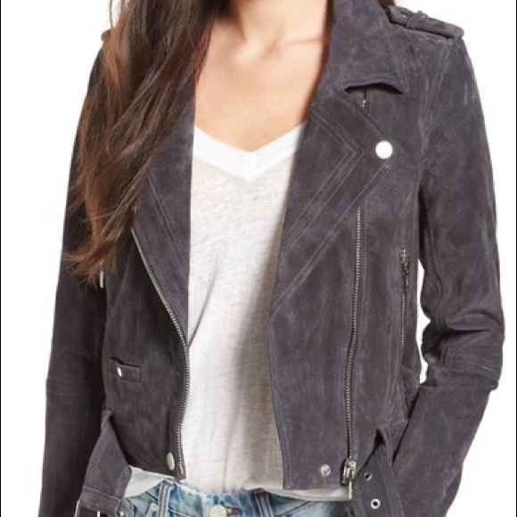 BLANKNYC Charcoal Morning Suede Moto Jacket - Picture 14 of 16